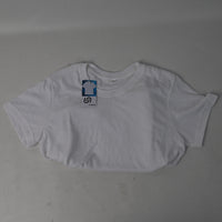 图形 White Cotton T-shirts Classic Fit Breathable Machine Washable for Everyday Wear