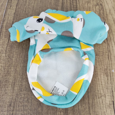 ALIRICH Printed Cartoon Pet Clothes Animal apparel - Blue Rabbit Design