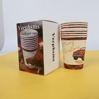Vecphsms Eco-Friendly Disposable Paper Cups Biodegradable Cardboard Cups for Hot & Cold Drinks