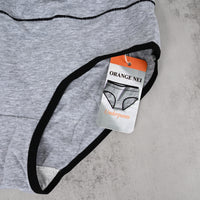 ORANGE NEI Women's Grey Cotton Underwear Soft Breathable Briefs for Everyday Comfort