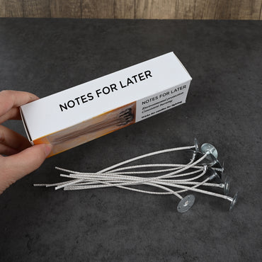 NOTES FOR LATER Eco-Friendly HTP-52 Candle Wicks for Lighting - High-Performance Cotton Wicks for Clean