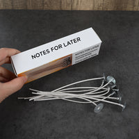 NOTES FOR LATER Eco-Friendly HTP-52 Candle Wicks for Lighting - High-Performance Cotton Wicks for Clean