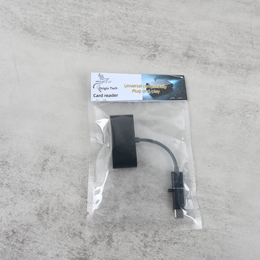 Origin Tech Multi Function Card Reader USB TF SD Camera Type C Black Supports Multiple Formats