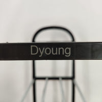 Dyoung Black Shoe Rack - Durable Plastic and Alloy Steel Shoe Organizer (15.7 x 7.4 x 15.7 inches) - Space-Saving Modern Design