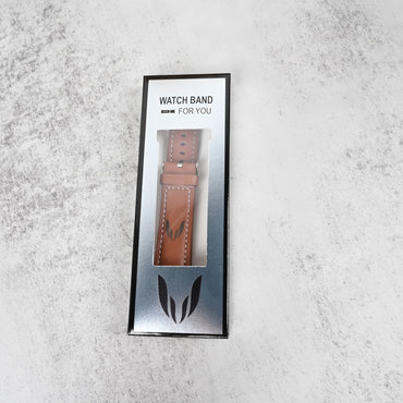 chibang Brown Lychee‑Pattern Leather Watch Strap Fashionable Replacement Band for Women’s Watches