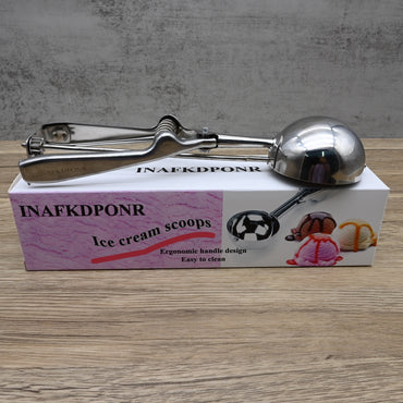INAFKDPONR Professional Stainless Steel Ice Cream Scoops - Heavy-Duty Dessert Scoops for Home & Commercial Use