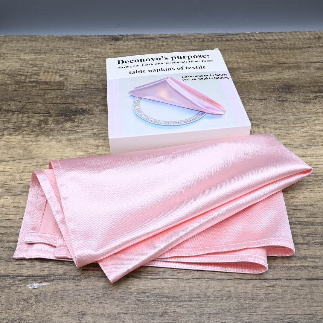 Deconovo's purpose: Saving our Earth with Sustainable Home Decor Luxury Table Napkins of Textile - Premium Satin Woven Cloth Napkins for Elegant Dining, Wedding, Restaurant & Home Decoration