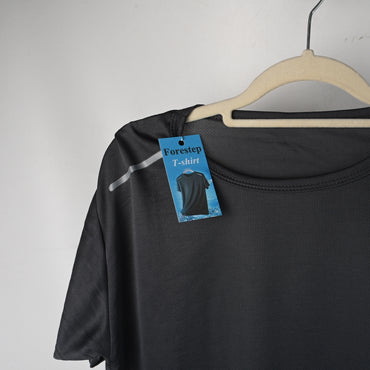 Forestep Summer Ice Silk Short Sleeve T Shirt Round Neck Lightweight Breathable Loose