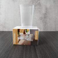 TRELIVO Drinking Glasses Clear Drinking Cups Durable Easy Clean Stackable for Everyday Beverage Use