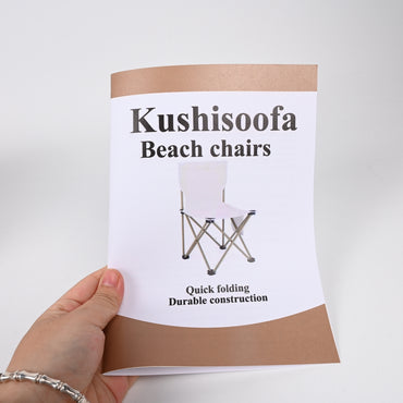 Kushisoofa Portable Folding Beach Chairs with Backrest for Camping, Fishing and Outdoor Activities
