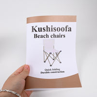 Kushisoofa Portable Folding Beach Chairs with Backrest for Camping, Fishing and Outdoor Activities