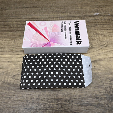 Vanwalk Paper Bags for Packaging Black Kraft Paper Bags with Sturdy Handles for Gifts Retail and Party Favors