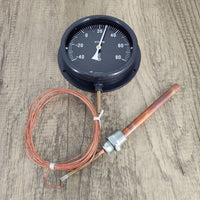 sktoo Pressure-Type Thermometer for Industrial Boilers Mechanical Temperature Gauge with 13-Foot Cable, -40 to +80°