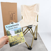 YasuSoofa Portable Folding Beach Chair Lightweight Outdoor Chair for Fishing Picnic Camping Backrest Support