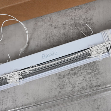 Bassio Pure White Venetian Blinds Adjustable Window Blinds for Home & Office