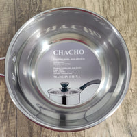CHACHO High-Quality Stainless Steel Cooking Pot – Durable Construction & Modern Design, 6.2 Inches, Silver