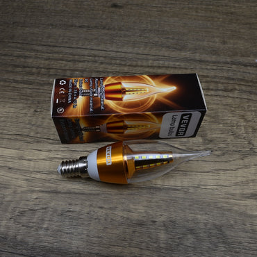 VEVOR Lamp Bulbs LED Candle Bulbs Warm Gold Finish Energy Efficient Soft Ambient Light
