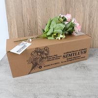 SZMTLUYH Pink Artificial Plastic Flowers Elegant Home Decor Bouquet, Realistic Looking & Low Maintenance