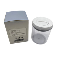 VAMTRIX Kitchen containers White & Transparent PET Round 10X12.3Cm Food Storage Airtight Kitchen Containers