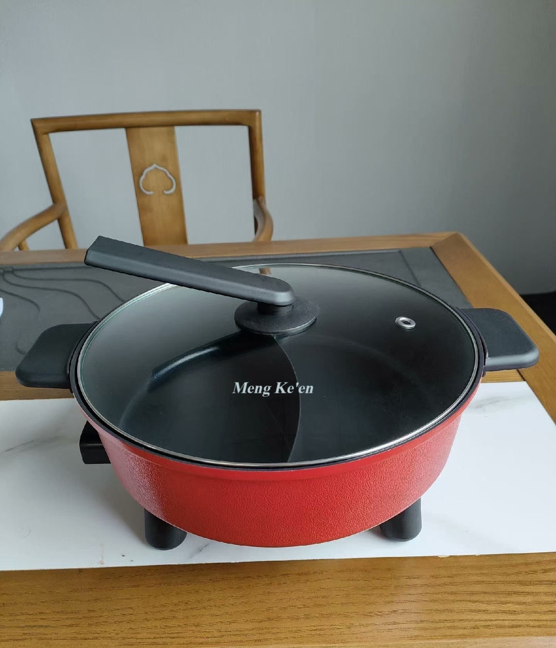 Meng Ke'en Portable Nonstick Electric Hot Pot & R Cooker - Multifunctional Noodle Pot & Saucepan