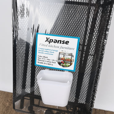 Xpanse Household storage rack, multi-layered and movable with wheels，Space‑Saving Organizer.