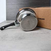 TITANIUM PAN Stainless Steel Cooking Pot Durable Versatile Stovetop Compatible Easy Clean