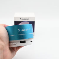 X-nnevat Wireless Speakers - Compact and Stylish Metal Mini Bluetooth Speaker in Blue for On-the-Go Audio Enjoyment