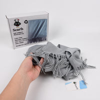 UGLY TIME Cashmere Scarf Gray Ultra Soft Winter Scarves for Men and Women Elegant Fashion Accessory