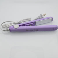 Reyroltay Purple Mini 2-in-1 Ionic Electric Hair Crimper -  Suitable for All Hair Types - Wet and Dry Use 30s Fast Heat-Up