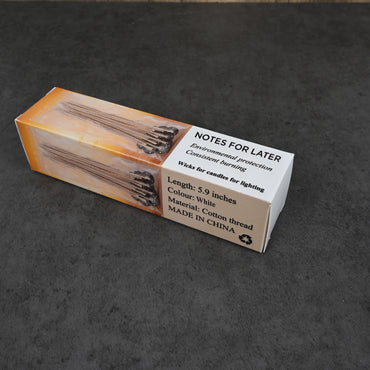 NOTES FOR LATER Eco-Friendly HTP-52 Candle Wicks for Lighting - High-Performance Cotton Wicks for Clean