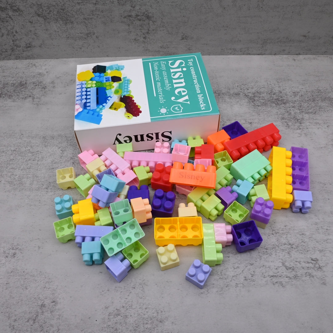 Sisney Educational Toy Construction Blocks Interactive Building Bricks STEM Learning Interlocking Plastic Blocks Set Creative Development Construction Toys