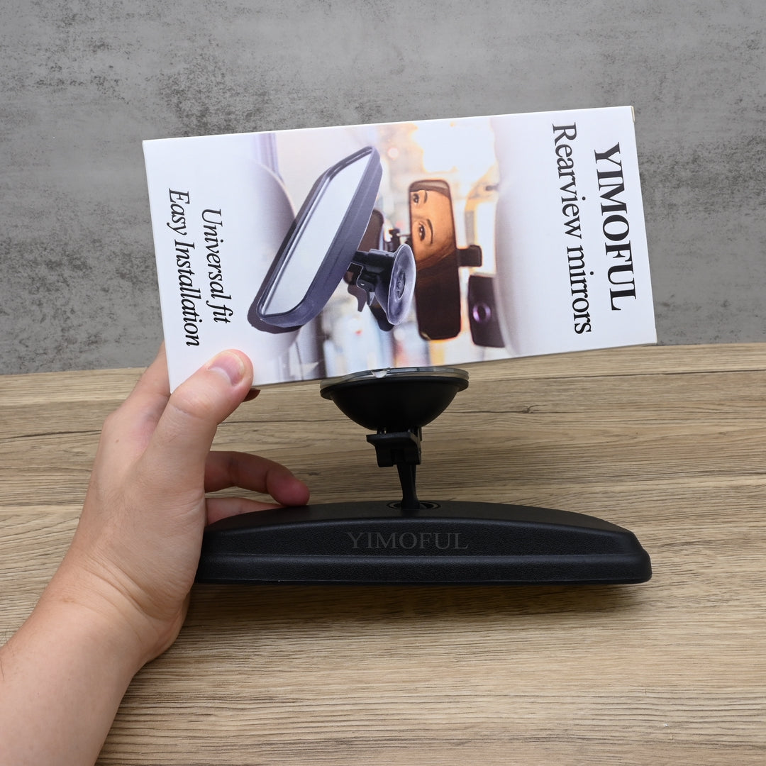 YIMOFUL Car Rearview Mirrors Interior Wide Angle Mirror with 360 Degree Rotation and Suction Cup Mount