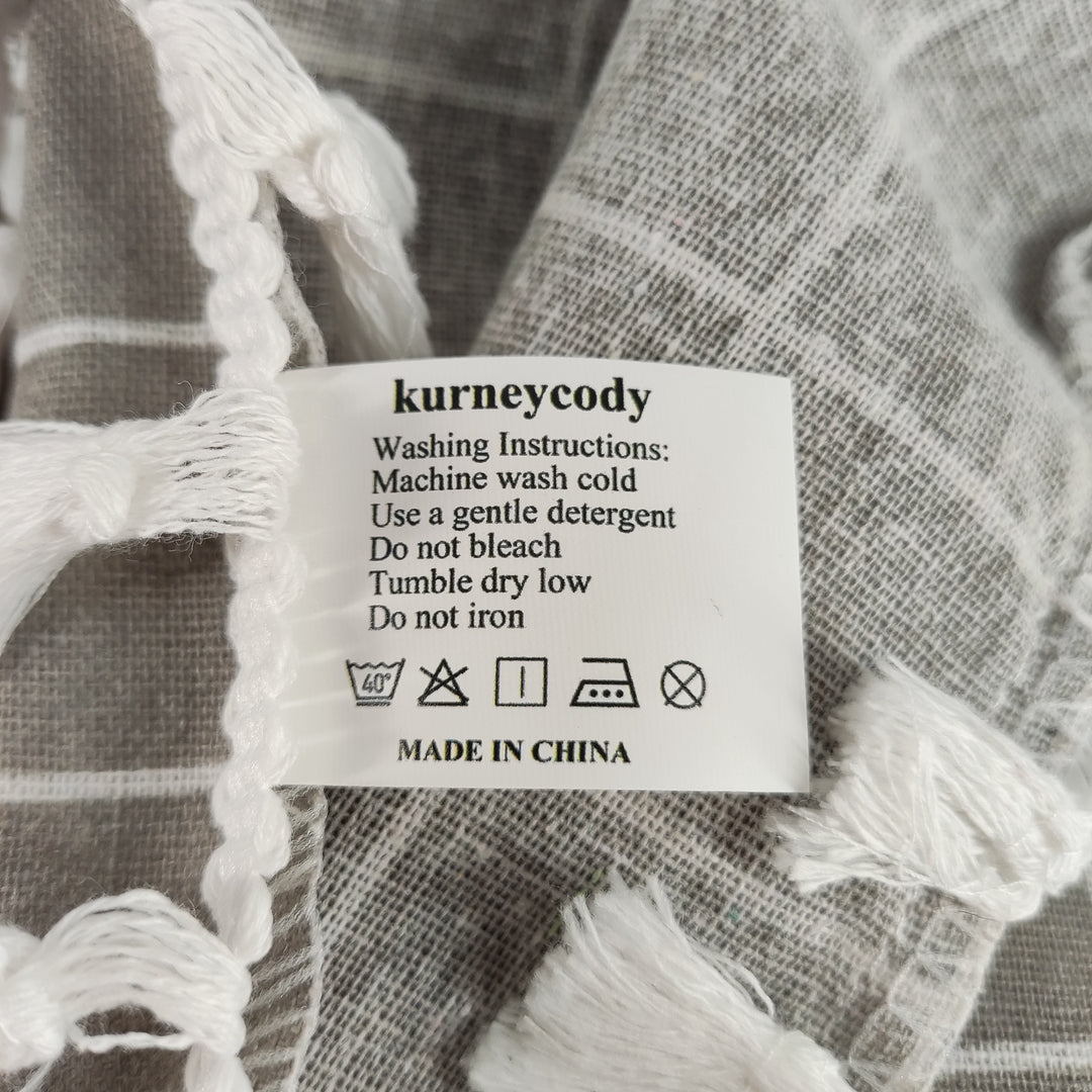 kurneycody Elegant Grey Tablecloth - Stain-Resistant, Machine Wash, Easy to Fold, Durable Fabric