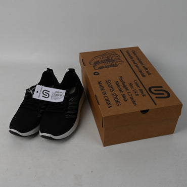 图形 Sports Shoes Black Breathable Versatile Soft Sole Casual Sneakers for Light Exercise and Everyday Wear