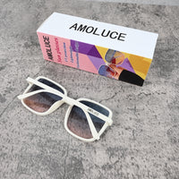 AMOLUCE Women's Outdoor Sunglasses White Resin Frame UV Protection Lightweight for Hiking Driving and Beach