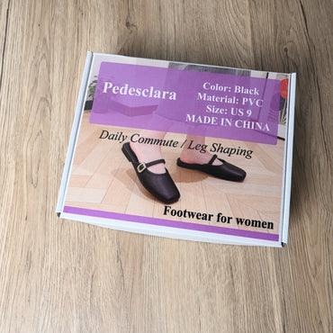Pedesclara Women's Black Upgraded Footwear Modern Leather Shoes for Versatile Everyday Wear