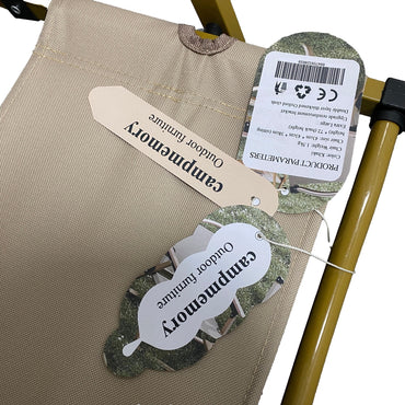 campmemory Outdoor furniture Khaki Reinforced Bracket 43cm * 43cm * 38cm * 72cm Folding Camping Outdoor Furniture