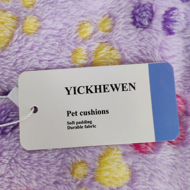 YICKHEWEN Ultimate Comfort Large Purple Pet Cushion - Soft Fleece