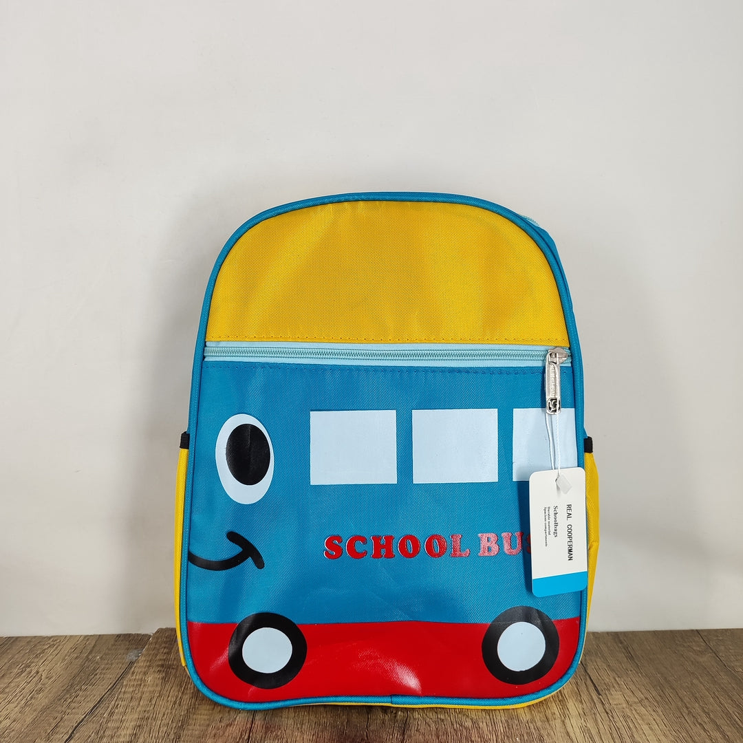 REAL COOPERMAN School Bus Children's Backpack - Adorable Cartoon Design for Preschool Kids