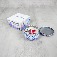 NOTES FOR LATER Violet King Scented Soy Candle with Dried Petals Aromatherapy Candle for Home, Gifting & Air Purification
