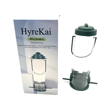 HyreKai Bird feeders Durable Green & Transparent PP Outdoor Garden Patio Attracting Various Birds Enhancing Space Bird Feeders