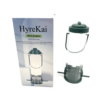 HyreKai Bird feeders Durable Green & Transparent PP Outdoor Garden Patio Attracting Various Birds Enhancing Space Bird Feeders