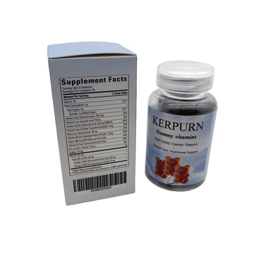 KERPURN Gummy vitamins-Delicious Fruit Flavor Daily Nutrition Supplement for Adults & Kids