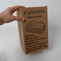 CANVOON Shower Racks Gray Adhesive Bathroom Shelf No Drill Storage for Toiletries