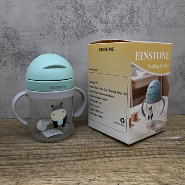 EINSTONE Feeding Bottles Cartoon Baby Bottle Green Adorable Durable Leak Proof Easy Clean for Little Ones