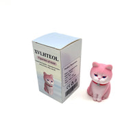 XVLHTEOL Figurines of resin Pink Cat Shaped Resin Figurines Small 5x5x3cm Desktop Decor Animal Statue Craft Gift