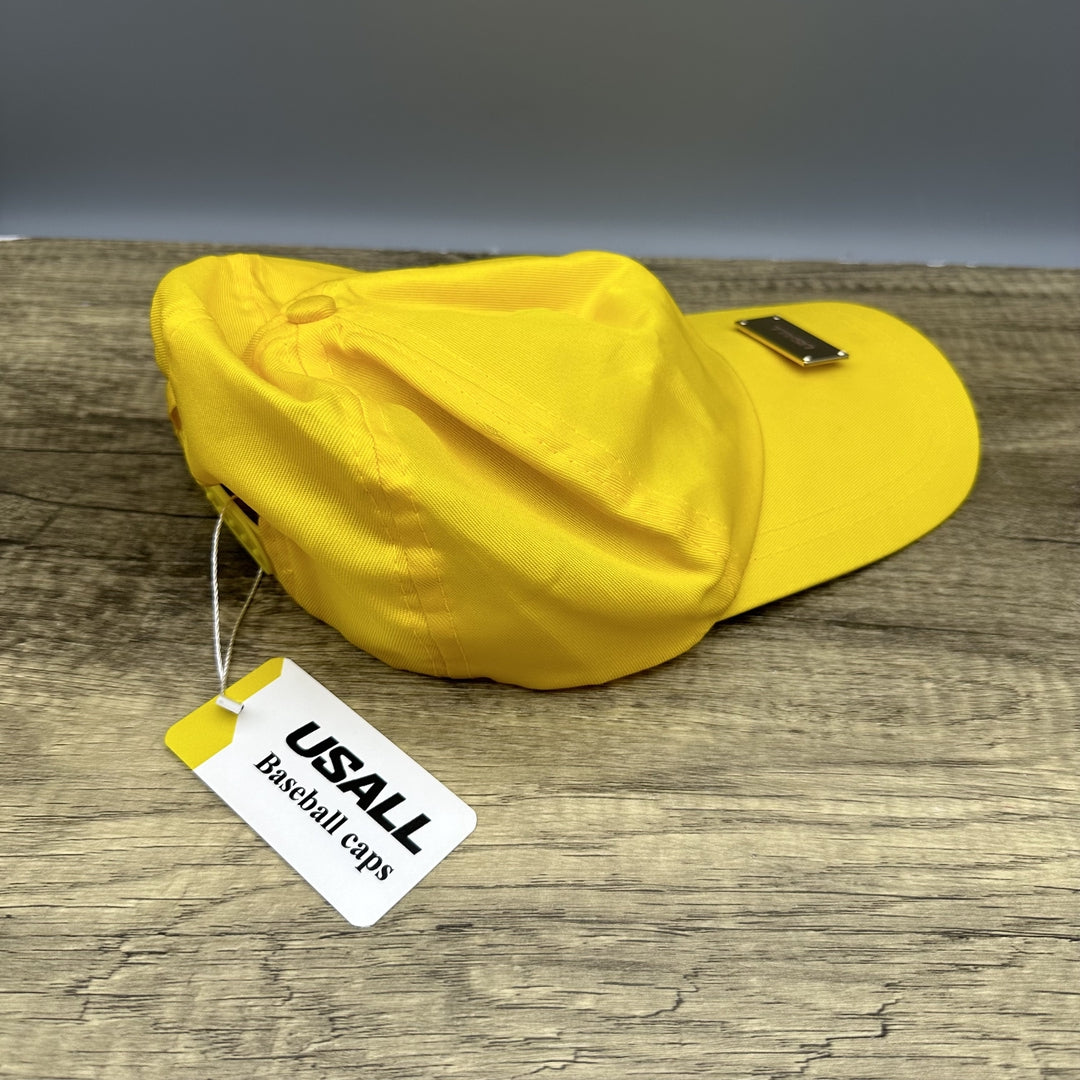 USALL Yellow Baseball Cap for Men and Women - Unisex Adjustable Sport Hat with Sun Protection