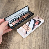Qxira 10 Color Highly Pigmented Eyeshadow Palette Matte Shimmer Blendable Makeup
