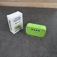 lmocyp Green LCD Digital Alarm Clock Compact Battery‑Operated Bedside Clock with Easy‑Read Display