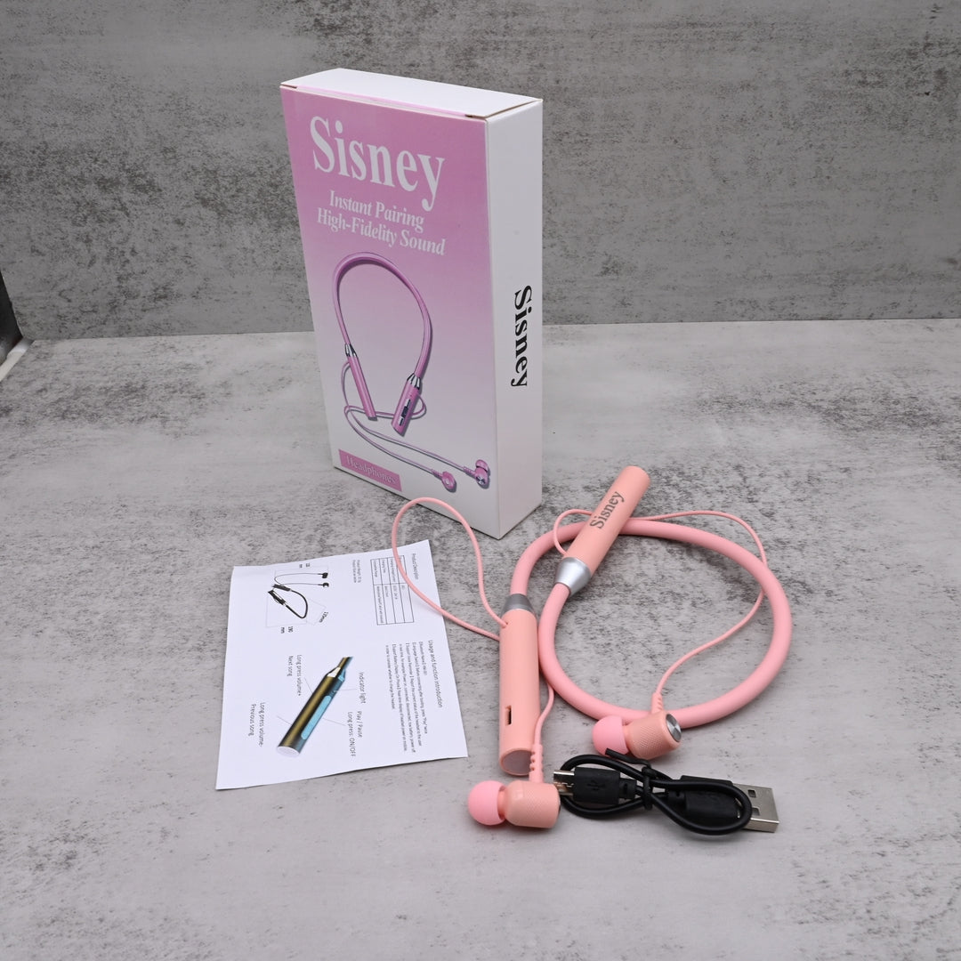 Sisney Premium Wireless Headphones Bluetooth Neckband Earphones with HD Sound Quality